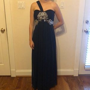 Navy bridesmaid dress by a Xscape